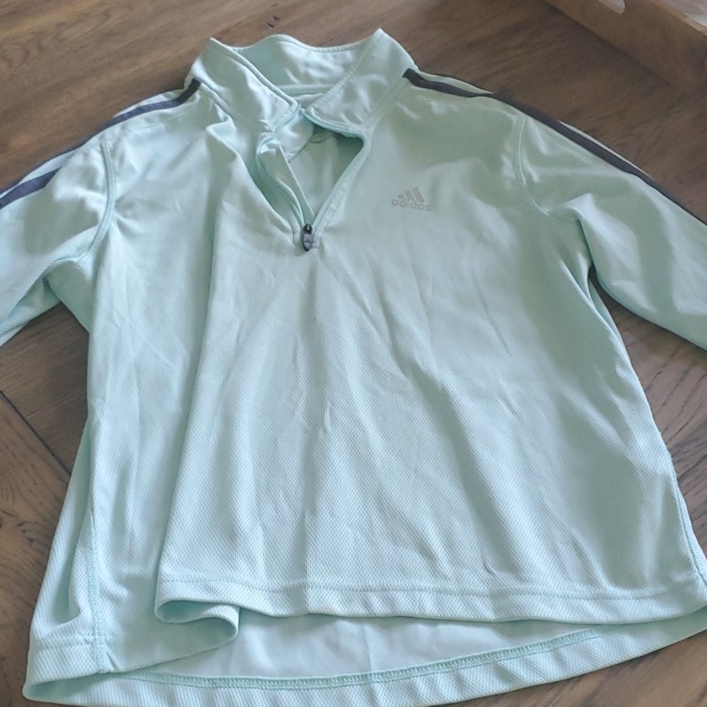 Adidas pullover 3 quarter zipper.